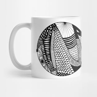 Snake Eye Zentangle Circle Mug